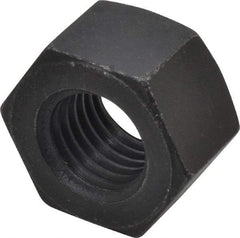 Value Collection - 7/8-9 UNC Steel Right Hand Heavy Hex Nut - 1-7/16" Across Flats, 55/64" High, Uncoated, 2B Class of Fit - Caliber Tooling