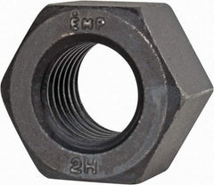 Value Collection - 1-1/8 - 7 UNC Steel Right Hand Heavy Hex Nut - 1-13/16" Across Flats, 1-7/64" High, Uncoated, 2B Class of Fit - Caliber Tooling