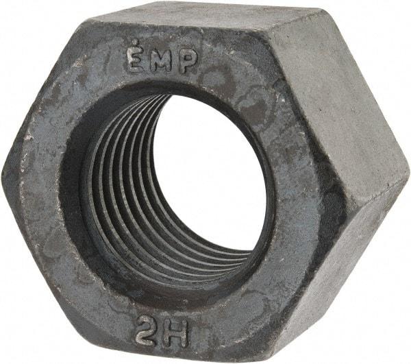 Value Collection - 1-3/4 - 5 UNC Steel Right Hand Heavy Hex Nut - 2-3/4" Across Flats, 1-23/32" High, Uncoated, 2B Class of Fit - Caliber Tooling