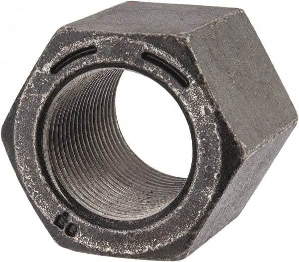 Value Collection - 1-1/4 - 12 UNF Steel Right Hand High Hex Nut - 1-13/16" Across Flats, 2-7/8" High, Uncoated - Caliber Tooling