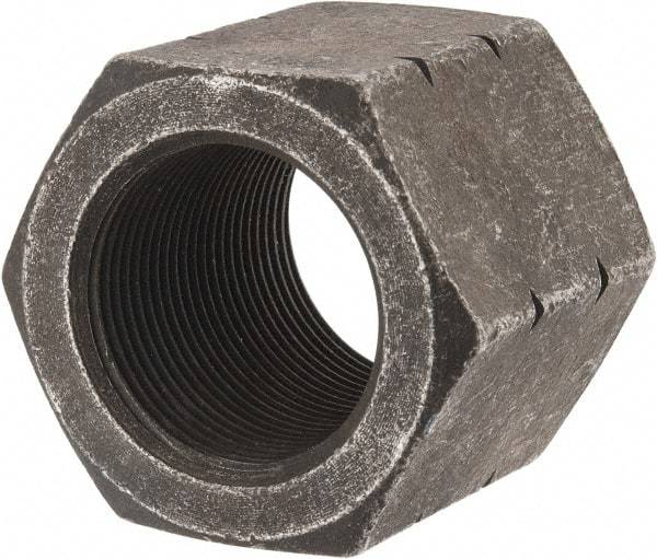 Value Collection - 1-1/2 - 12 UNF Steel Right Hand High Hex Nut - 2" Across Flats, 1-9/32" High, Uncoated - Caliber Tooling