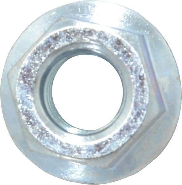 Value Collection - 7/16-14, 15/16" Flange Diam, Serrated Flange Nut - Grade Grade 2 Steel, Zinc-Plated Finish, 0.395" Flange Height - Caliber Tooling