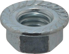 Value Collection - 1/2-13, 1.031" Flange Diam, Serrated Flange Nut - Grade Grade 2 Steel, Zinc-Plated Finish, 0.458" Flange Height - Caliber Tooling