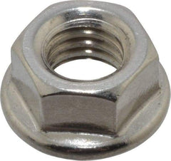 Value Collection - 3/8-16, 3/4" Flange Diam, Serrated Flange Nut - Grade 18-8 Stainless Steel, 0.347" Flange Height - Caliber Tooling