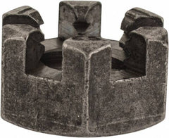 Value Collection - 3/8-16 UNC Grade 2 Steel Slotted Locknut - 9/16" Width Across Flats, 21/64" High, Uncoated - Caliber Tooling