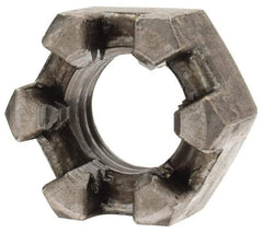 Value Collection - 1/2-13 UNC Grade 2 Steel Slotted Locknut - 3/4" Width Across Flats, 7/16" High, Uncoated - Caliber Tooling