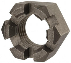 Value Collection - 1-1/2 - 6 UNC Grade 2 Steel Slotted Locknut - 2-1/4" Width Across Flats, 1-9/32" High, Uncoated - Caliber Tooling