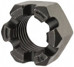 Value Collection - 1-3/4 - 5 UNC Grade 2 Steel Slotted Locknut - 2-5/8" Width Across Flats, 1-1/2" High, Uncoated - Caliber Tooling