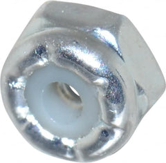 Value Collection - #2-56 UNC Grade 2 Hex Lock Nut with Nylon Insert - 1/4" Width Across Flats, 5/32" High, Zinc-Plated Finish - Caliber Tooling