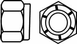 Value Collection - M30x3.50 Metric Coarse 316 & Austenitic Grade A4 Hex Lock Nut with Nylon Insert - 30mm High, Uncoated - Caliber Tooling