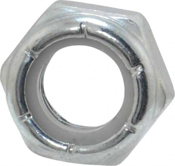 Value Collection - 5/16-24 UNF Grade 2 Hex Jam Lock Nut with Nylon Insert - 1/2" Width Across Flats, 17/64" High, Zinc-Plated Finish - Caliber Tooling