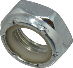 Value Collection - 1/2-20 UNF Grade 2 Hex Jam Lock Nut with Nylon Insert - 3/4" Width Across Flats, 21/64" High, Zinc-Plated Finish - Caliber Tooling