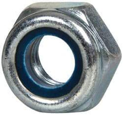 Value Collection - M10x1.50 Metric Coarse Grade 8 Hex Lock Nut with Nylon Insert - 10mm High, Zinc-Plated Finish - Caliber Tooling