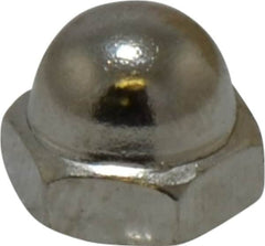 Value Collection - #6-32 UNC, 5/16" Width Across Flats, Nickel Plated, Steel Acorn Nut - 1/4" Overall Height, Grade 2 - Caliber Tooling