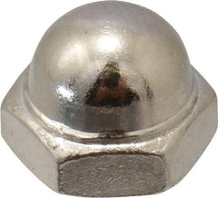 Value Collection - #8-32 UNC, 5/16" Width Across Flats, Nickel Plated, Steel Acorn Nut - 1/4" Overall Height, Grade 2 - Caliber Tooling