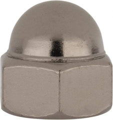 Value Collection - 7/16-20" UNF, 5/8" Width Across Flats, Nickel Plated, Steel Acorn Nut - 11/16" Overall Height, Grade 2 - Caliber Tooling