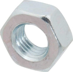 Value Collection - M10x1.25 Metric Fine Steel Right Hand Hex Nut - 17mm Across Flats, 8mm High, Zinc-Plated Finish - Caliber Tooling