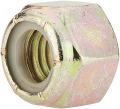 Value Collection - 1/2-13 UNC Grade 8 Hex Lock Nut with Nylon Insert - 3/4" Width Across Flats, 39/64" High, Zinc Yellow Dichromate Finish - Caliber Tooling