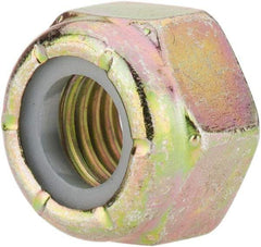 Value Collection - 5/16-24 UNF Grade 8 Hex Lock Nut with Nylon Insert - 1/2" Width Across Flats, 23/64" High, Zinc Yellow Dichromate Finish - Caliber Tooling