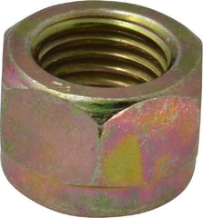 Value Collection - 7/16-20 UNF Grade 8 Hex Lock Nut with Nylon Insert - 11/16" Width Across Flats, 15/32" High, Zinc Yellow Dichromate Finish - Caliber Tooling