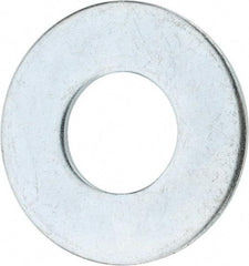 Value Collection - 1-1/8" Screw, Steel USS Flat Washer - 1-1/4" ID x 2-3/4" OD, 0.136" Thick, Zinc-Plated Finish - Caliber Tooling