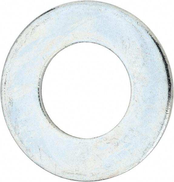 Value Collection - 2-1/2" Screw, Steel USS Flat Washer - 2-5/8" ID x 5" OD, 0.21" Thick, Zinc-Plated Finish - Caliber Tooling