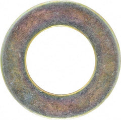 Value Collection - 2" Screw, Grade 8 Steel SAE Flat Washer - 2-1/8" ID x 3-3/4" OD, 1/64" Thick, Zinc Yellow Dichromate Finish - Caliber Tooling