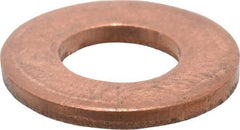 Value Collection - 1/4" Screw, Copper Standard Flat Washer - 1/4" ID x 5/8" OD, 0.049" Thick, Plain Finish - Caliber Tooling