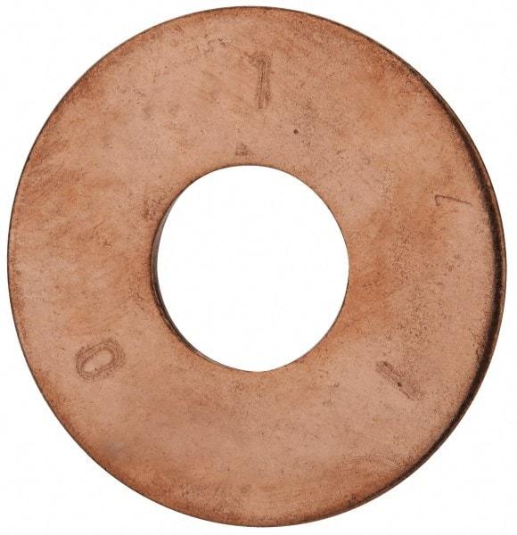 Value Collection - 5/8" Screw, Copper Standard Flat Washer - 0.688" ID x 1-3/4" OD, 0.102" Thick, Plain Finish - Caliber Tooling