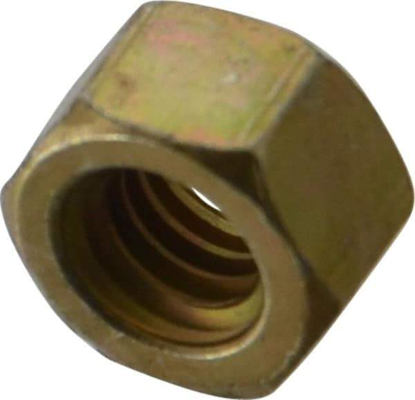 Value Collection - 5/16-18 UNC Steel Right Hand Hex Nut - 1/2" Across Flats, 17/64" High, Zinc Yellow Dichromate Cad & Waxed Finish - Caliber Tooling