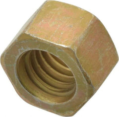 Value Collection - 3/8-16 UNC Steel Right Hand Hex Nut - 9/16" Across Flats, 21/64" High, Zinc Yellow Dichromate Cad & Waxed Finish - Caliber Tooling