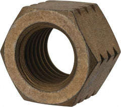 Value Collection - 1-8 UNC Steel Right Hand Hex Nut - 1-1/2" Across Flats, 55/64" High, Zinc Yellow Dichromate Cad & Waxed Finish - Caliber Tooling