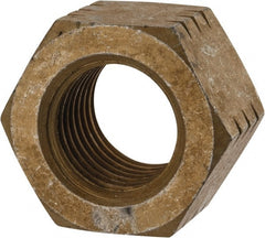 Hex Nut: 1-1/4 7, Grade L9 Steel, Zinc Yellow Dichromate Cad & Waxed Finish - Right Hand Thread, 1-7/8″ Across Flats