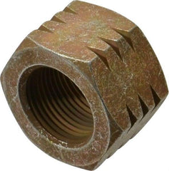 Made in USA - 1-14 UNF Steel Right Hand Hex Nut - 1-1/2" Across Flats, 55/64" High, Zinc Yellow Dichromate Cad & Waxed Finish - Caliber Tooling