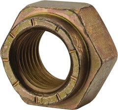 Hex Lock Nut: Distorted Thread, 7/16-20, Grade L9 Steel, Cadmium Dichromate Finish 0.449″ High, 11/16″ Width Across Flats, Right Hand Thread