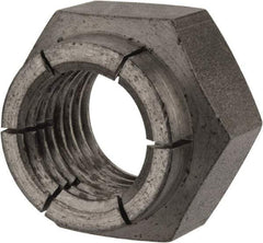 Flex-Loc - 1-8 UNC Grade 2 Heavy Hex Lock Nut with Expanding Flex Top - Uncoated, Meets Military Specifications - Caliber Tooling