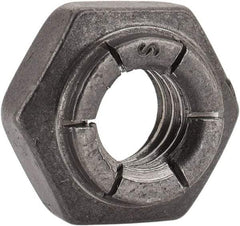 Flex-Loc - 5/16-18 UNC Grade 2 Heavy Hex Lock Nut with Expanding Flex Top - 17/64" High, Uncoated, Meets Military Specifications - Caliber Tooling