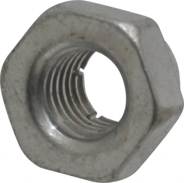 Flex-Loc - 1/4-28 UNJF Grade 2 Hex Lock Nut with Expanding Flex Top - Cadmium-Plated Finish, Meets Military Specifications - Caliber Tooling