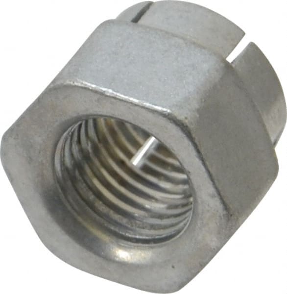 Flex-Loc - 3/8-24 UNJF Grade 2 Hex Lock Nut with Expanding Flex Top - Caliber Tooling