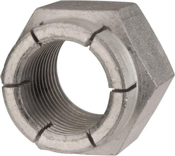 Flex-Loc - 1-12 UNF Grade 2 Hex Lock Nut with Expanding Flex Top - 1-7/16" Width Across Flats, Cadmium-Plated Finish - Caliber Tooling