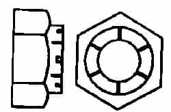 Flex-Loc - #2-56 UNJC Grade 2 Hex Lock Nut with Expanding Flex Top - Cadmium-Plated Finish, Meets Military Specifications - Caliber Tooling