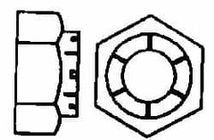 Flex-Loc - #2-56 UNJC Grade 2 Hex Lock Nut with Expanding Flex Top - Cadmium-Plated Finish, Meets Military Specifications - Caliber Tooling