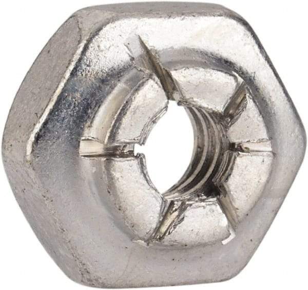 Flex-Loc - #6-32 UNJC Grade 2 Hex Lock Nut with Expanding Flex Top - 5/16" Width Across Flats, 3/16" High, Cadmium-Plated Finish, Meets Military Specifications - Caliber Tooling