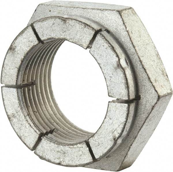 Flex-Loc - 1-14 UNJS Grade 2 Hex Lock Nut with Expanding Flex Top - 1-7/16" Width Across Flats, Cadmium-Plated Finish, Meets Military Specifications - Caliber Tooling