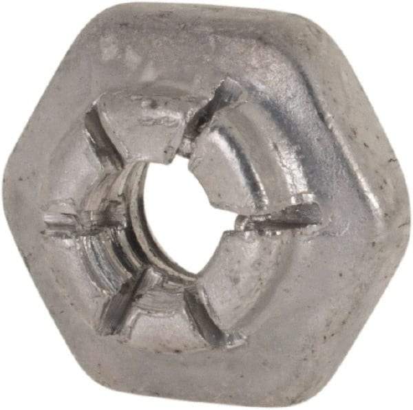 Flex-Loc - #6-32 UNJC Grade 2 Hex Lock Nut with Expanding Flex Top - 5/16" Width Across Flats, 9/64" High, Cadmium-Plated Finish, Meets Military Specifications - Caliber Tooling