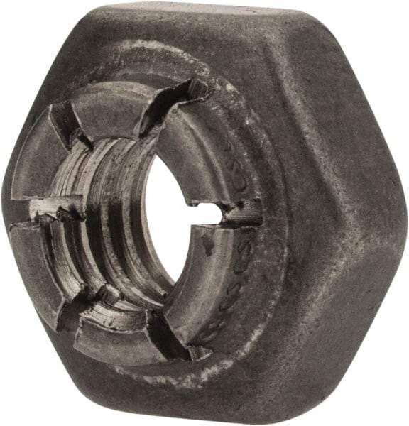 Flex-Loc - #10-32 UNJF 18-8 Hex Lock Nut with Expanding Flex Top - 3/16" High, Uncoated, Meets Military Specifications - Caliber Tooling