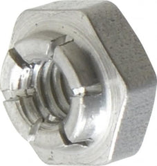 Flex-Loc - #8-32 UNJC 18-8 Hex Lock Nut with Expanding Flex Top - 3/16" High, Uncoated, Meets Military Specifications - Caliber Tooling