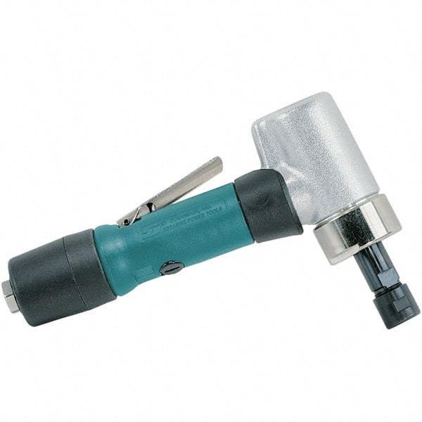 Dynabrade - 1/4" Collet, Angle Handle, Air Angle Die Grinder - 18,000 RPM, Rear Exhaust, 33.99 CFM, 0.7 hp, 90 psi, 1/4 NPT Inlet - Caliber Tooling