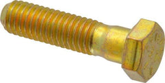 Value Collection - 3/8-16 UNC, 1-1/2" Length Under Head Hex Head Cap Screw - Partially Threaded, Grade 8 Alloy Steel, Zinc-Plated Finish, 9/16" Hex - Caliber Tooling