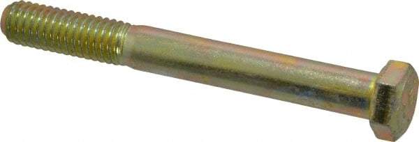 Value Collection - 3/8-16 UNC, 3-1/4" Length Under Head Hex Head Cap Screw - Partially Threaded, Grade 8 Alloy Steel, Zinc-Plated Finish, 9/16" Hex - Caliber Tooling